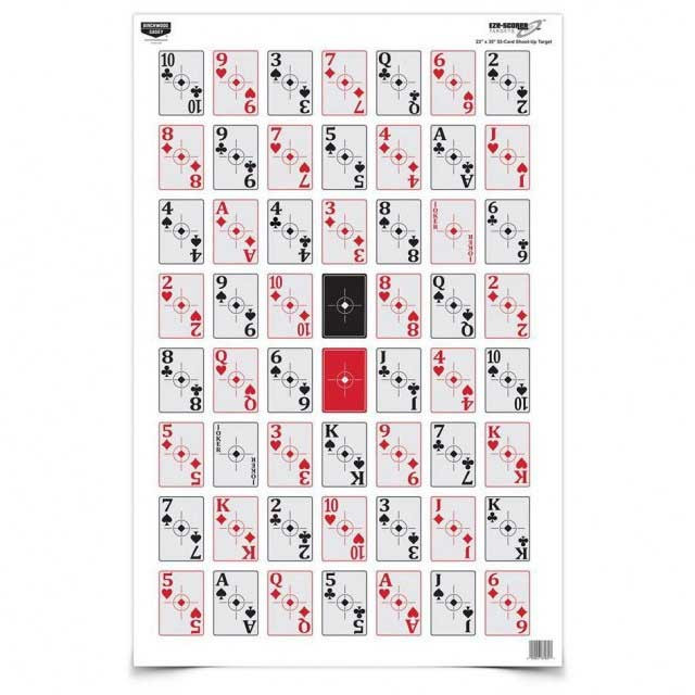 Birchwood Casey Eze-Scorer 23" x 35" 52-Card Shoot-Up Paper Target 100 Pack
