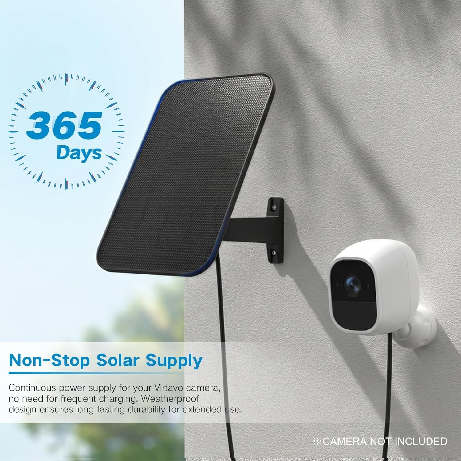 3.2W Solar Panel for Security Camera Compatible with Arlo Pro/Pro 2, Waterpro...