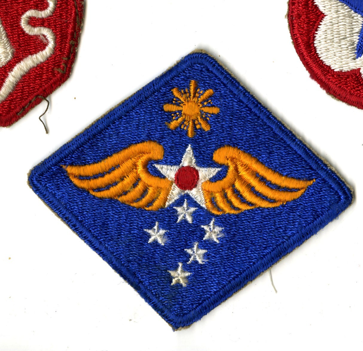 Far East Air Force White Back Patch Cut Edge Vintage Philippines Pacific