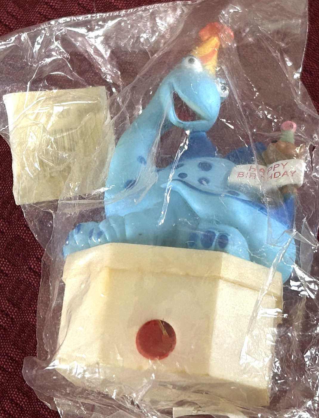 HAPPY BIRTHDAY Blue Dinosaur Pencil Sharpener