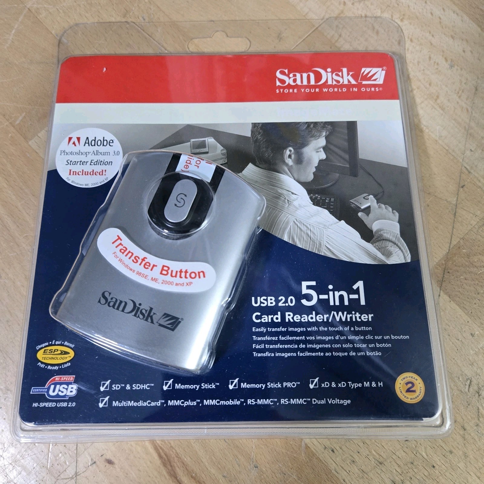NEW SanDisk ImageMate USB 2.0 5-in-1 Card Reader/Writer SDDR-99-A15 New In Box