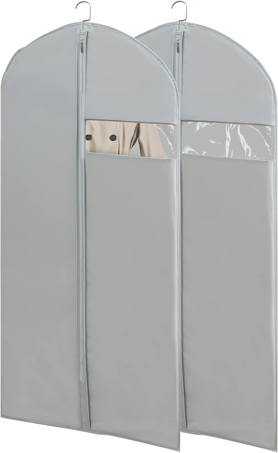 Garment Bags for Set of 2(23.3'' X 50''), Transparent