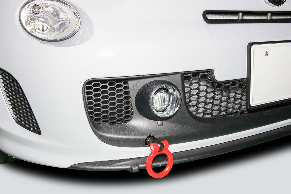 OKUYAMA TOWING HOOK Fr SILVER For FIAT ABARTH 500 31212 31214 312141 301-050-2