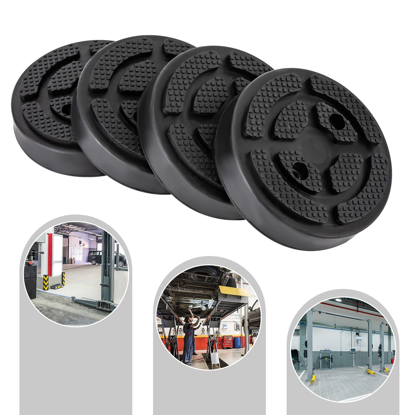 Universal Set of 4 Round Heavy Duty Car Truck Post Lift Arm Pads for Auto Repair
