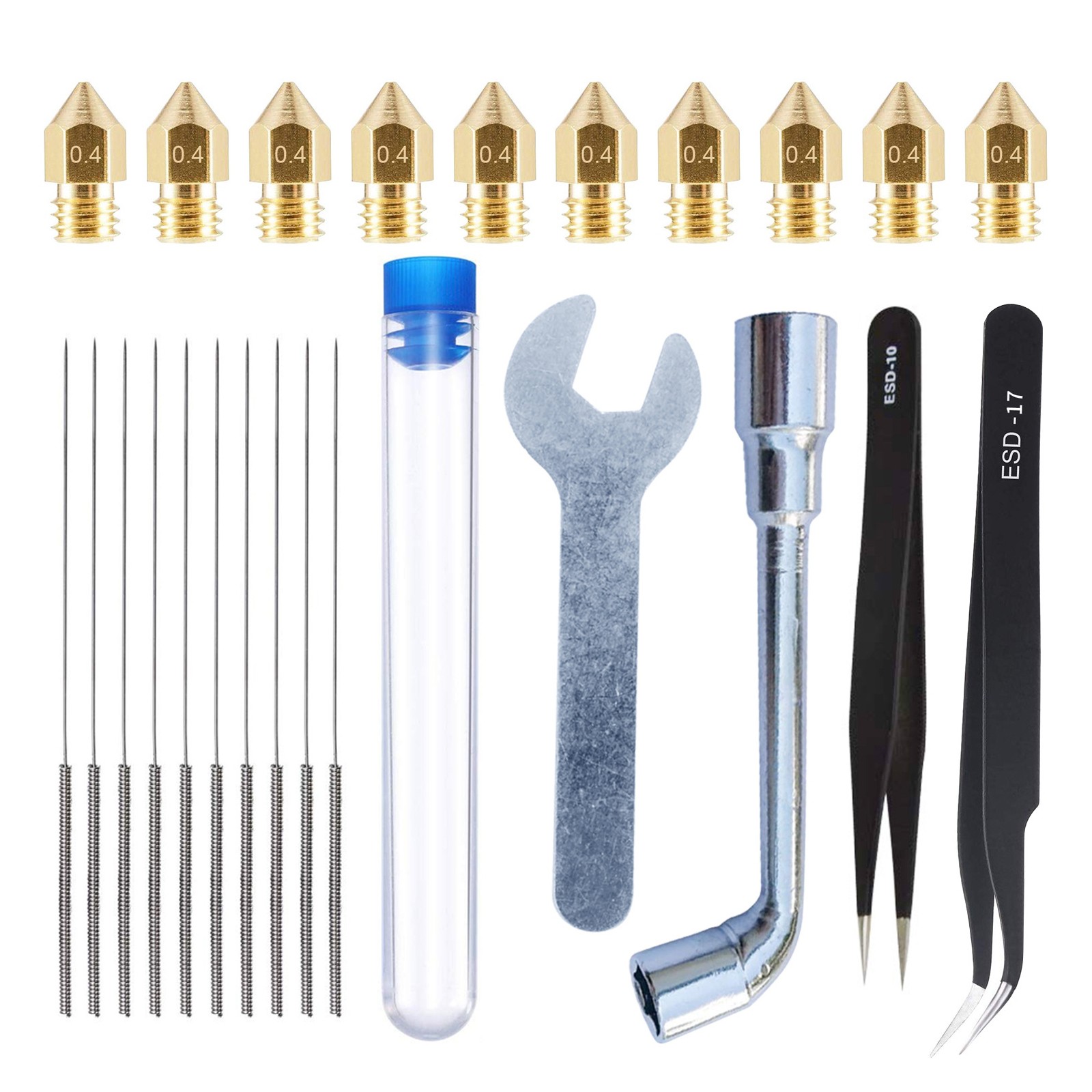 3D Printer Extruder Nozzle Cleaning Tool Kit Set For CR-10/Ender 2/Ender 3