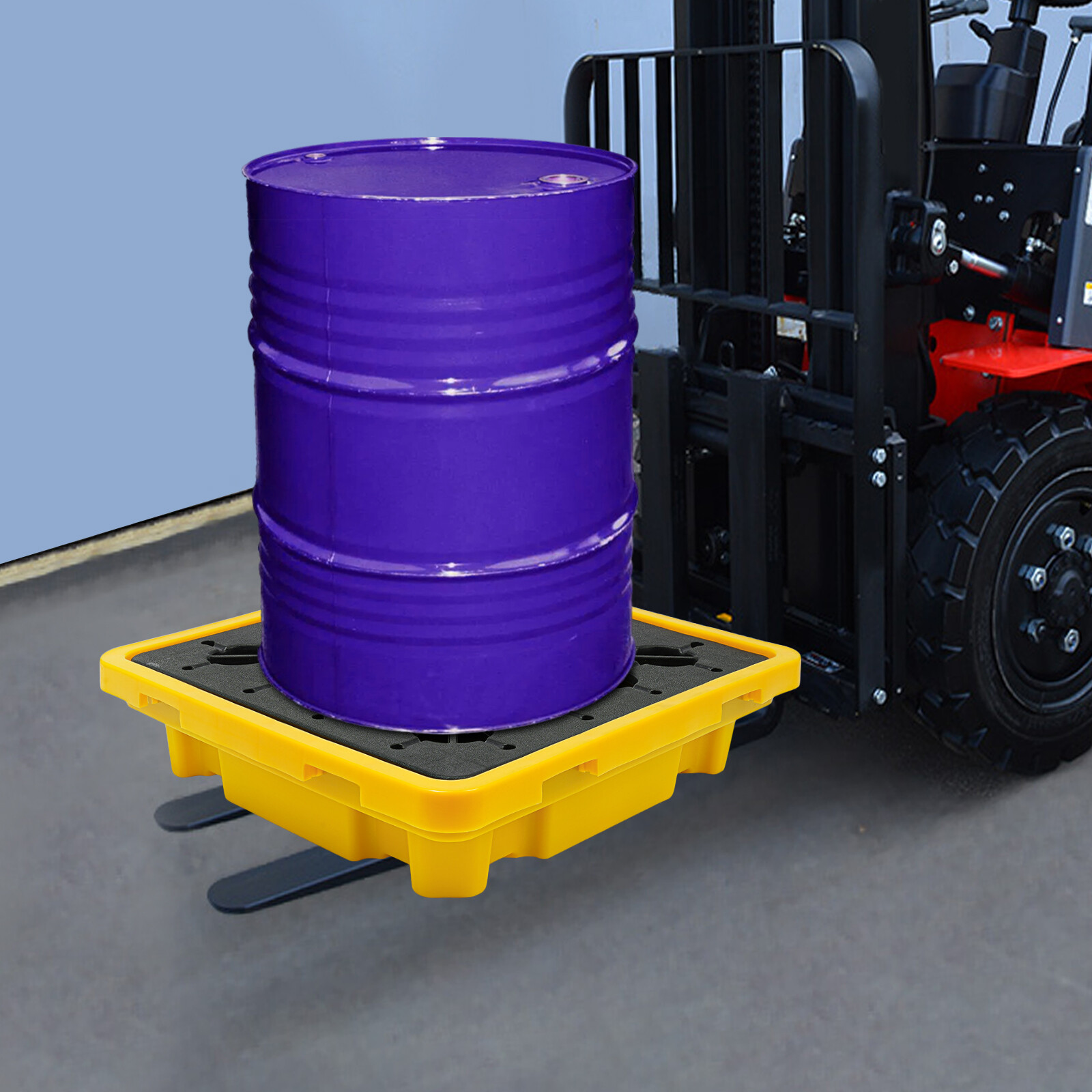 Leak Containment Platform, Overflow Containment Tray, Yellow and Black -