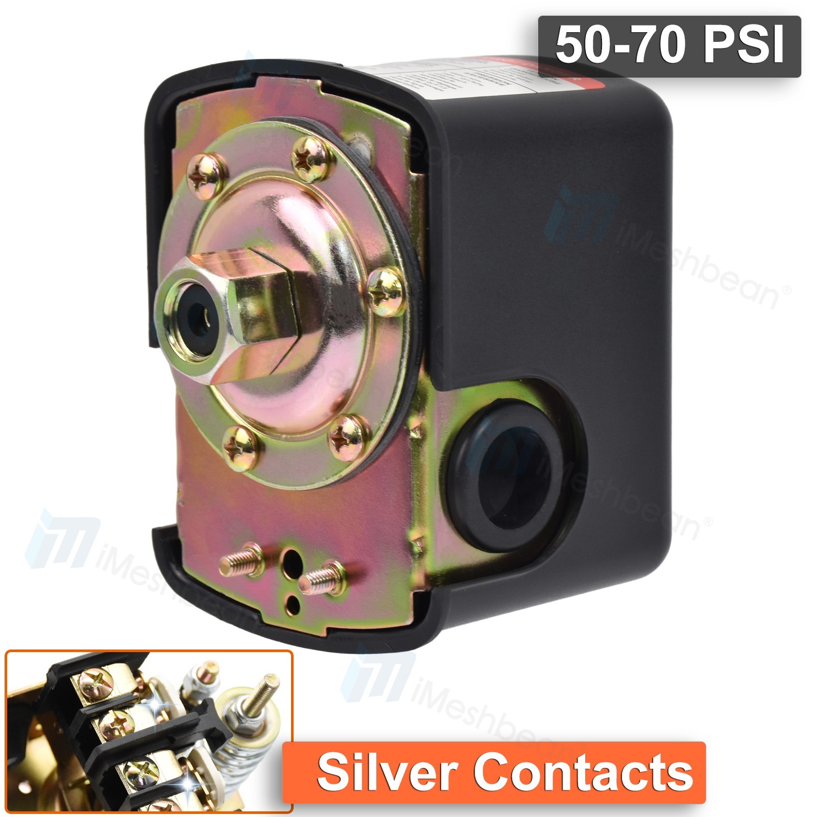 50-70 PSI Well/Water Pump Pressure Control Switch Adjustable Double Spring Pole