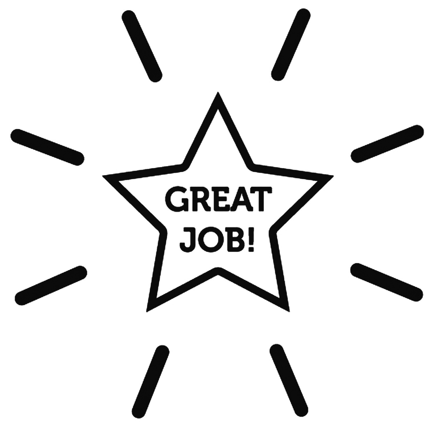"Great Job!" Self Ink Round Teacher Stamp