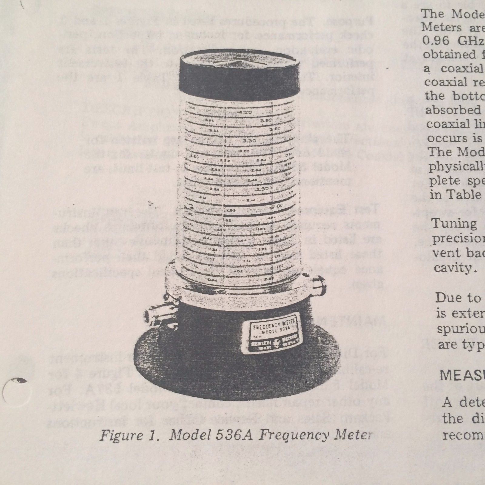 HP Hewlett Packard 536A and 537A Operating Instructions