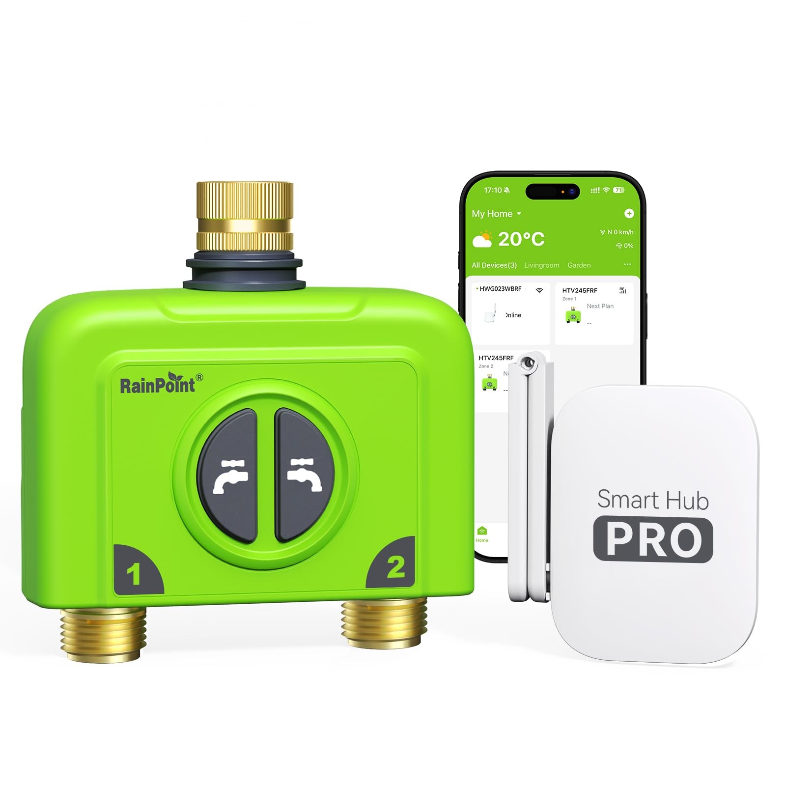 Wifi Water Timer For Garden Hose, 2 Zone Wifi Sprinkler Controller, Smart Hose