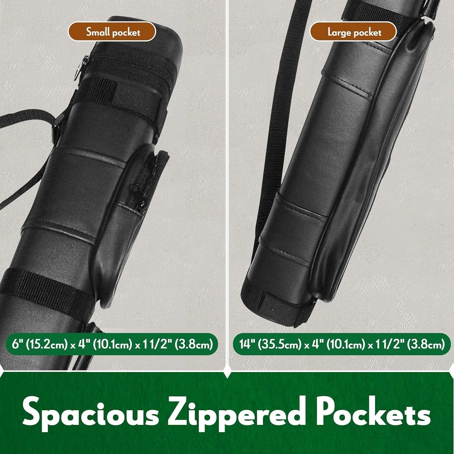 Portable Billiards Cue Cover - Adjustable Strap