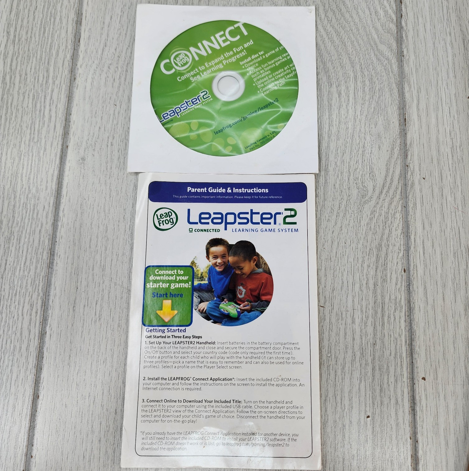 LeapFrog Leapster 2 Parent Guide Instructions & DVD Only Replacement Manual Lear
