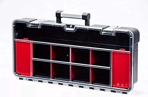 Deep Tray Organizer Box – Heavy-Duty Tool Storage Case W/ 15 Removable Cups –
