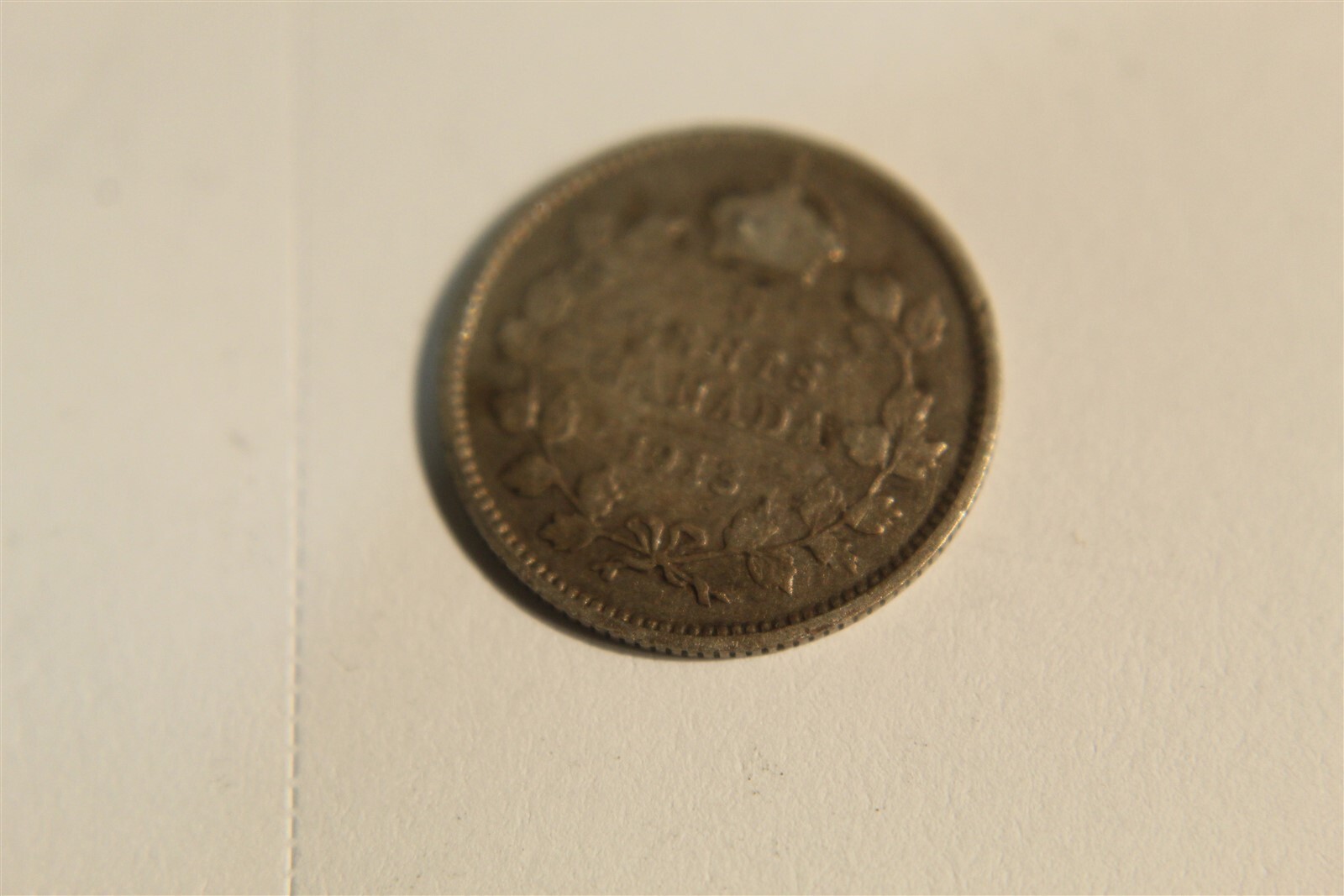 CANADA 5 CENT 1913 SILVER KM 22