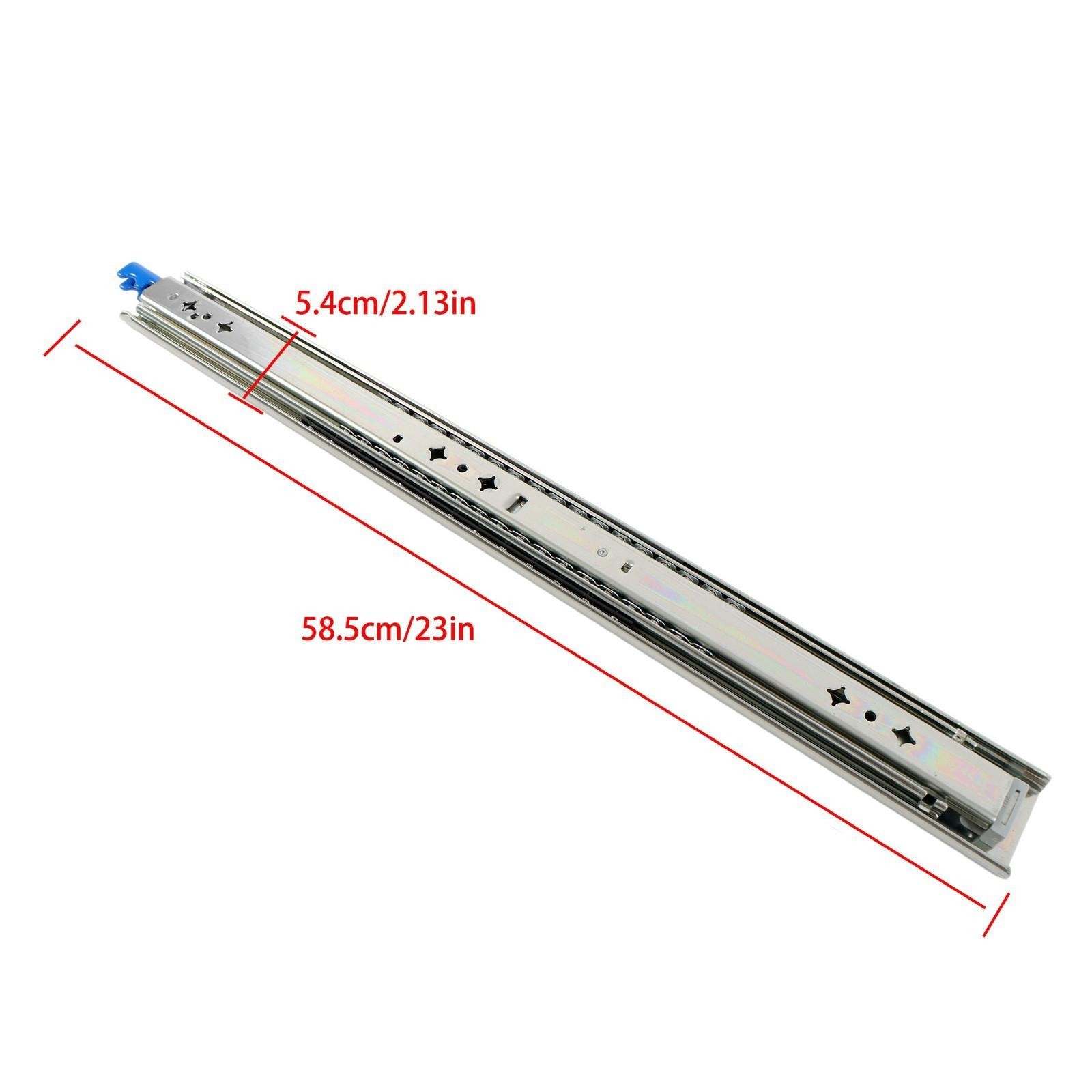 1 Pair Locking Drawer Slides 22 Inch Lock & Full Extension 250 lbs Load Capacity
