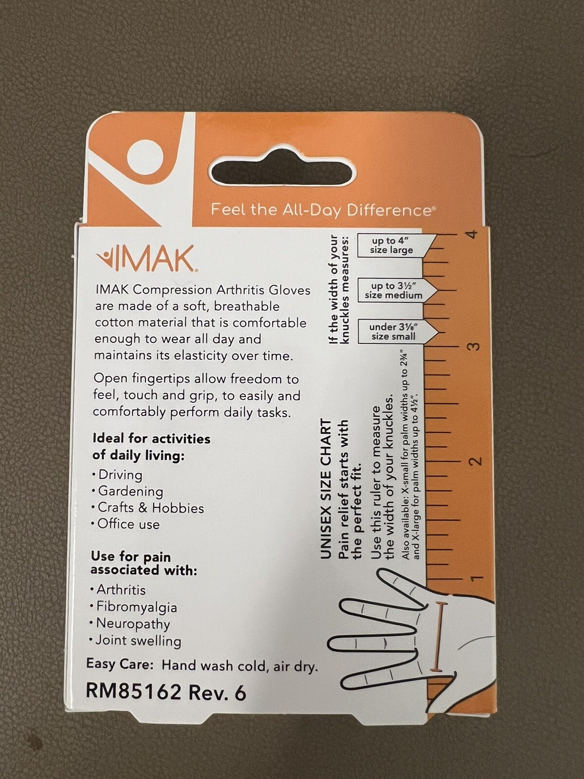 IMAK Compression Arthritis Gloves One Pair Size XL EXTRA LARGE New