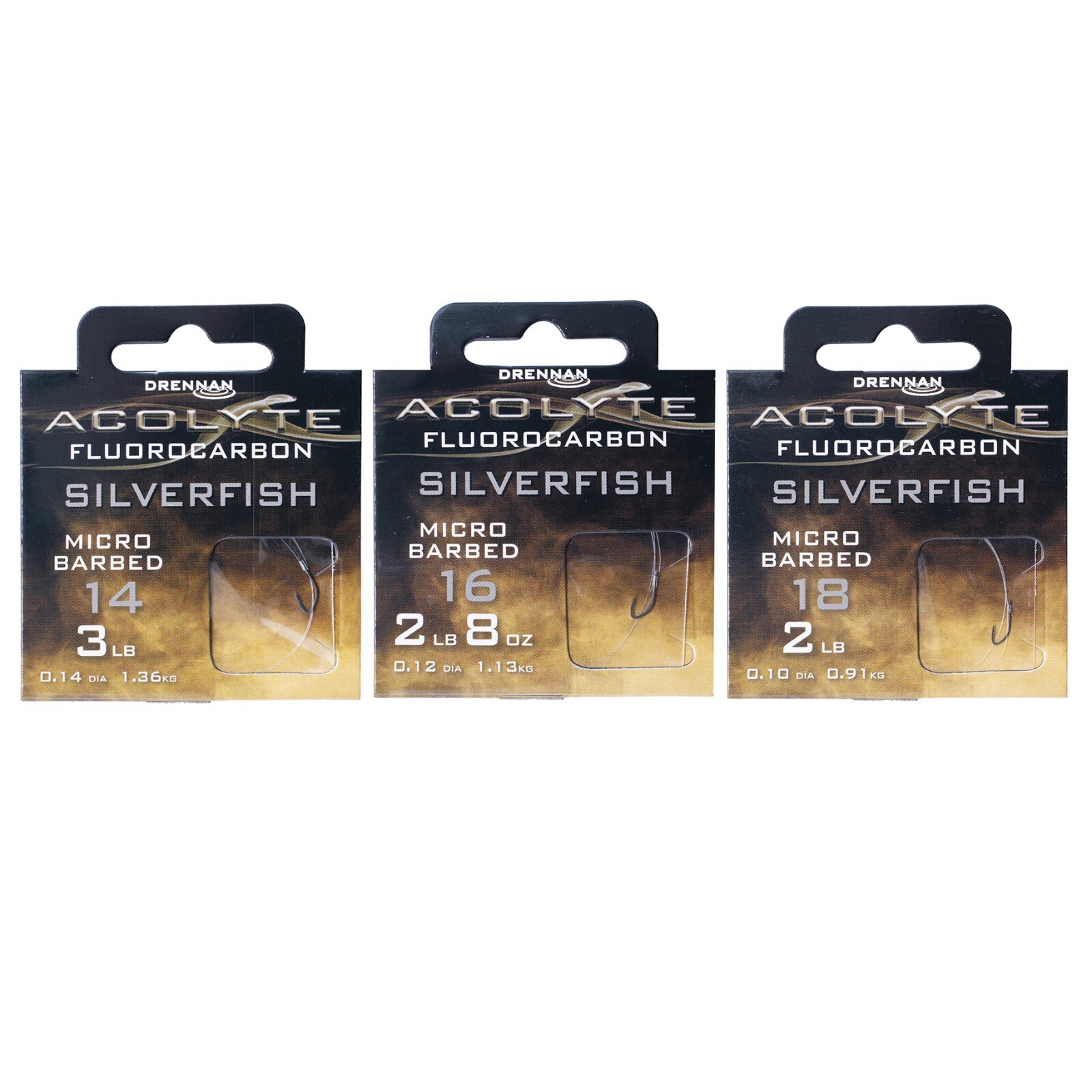DRENNAN Acolyte Silverfish - Hooks to Fluorocarbon (Micro Barbed)