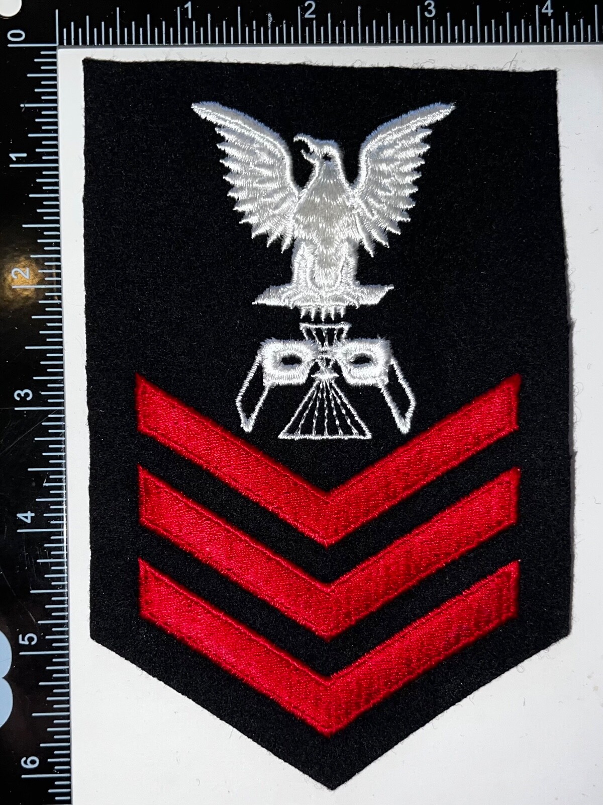 USN Navy Photographic Intelligenceman Petty Officer 1st Class Rate WOOL Patch