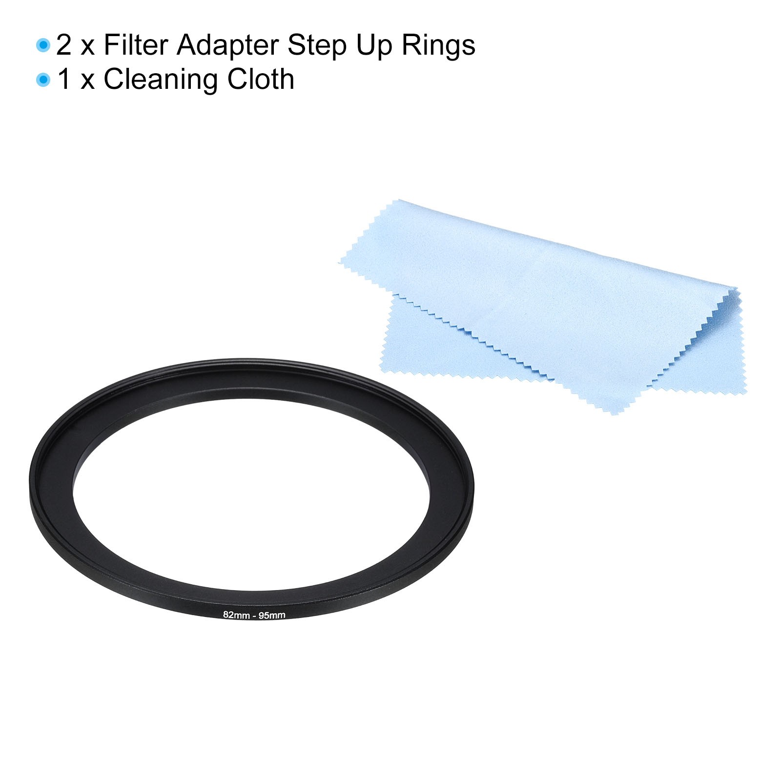 82mm-95mm Step Up Ring Camera Lens Filter Adapter Ring Filter with Cloth