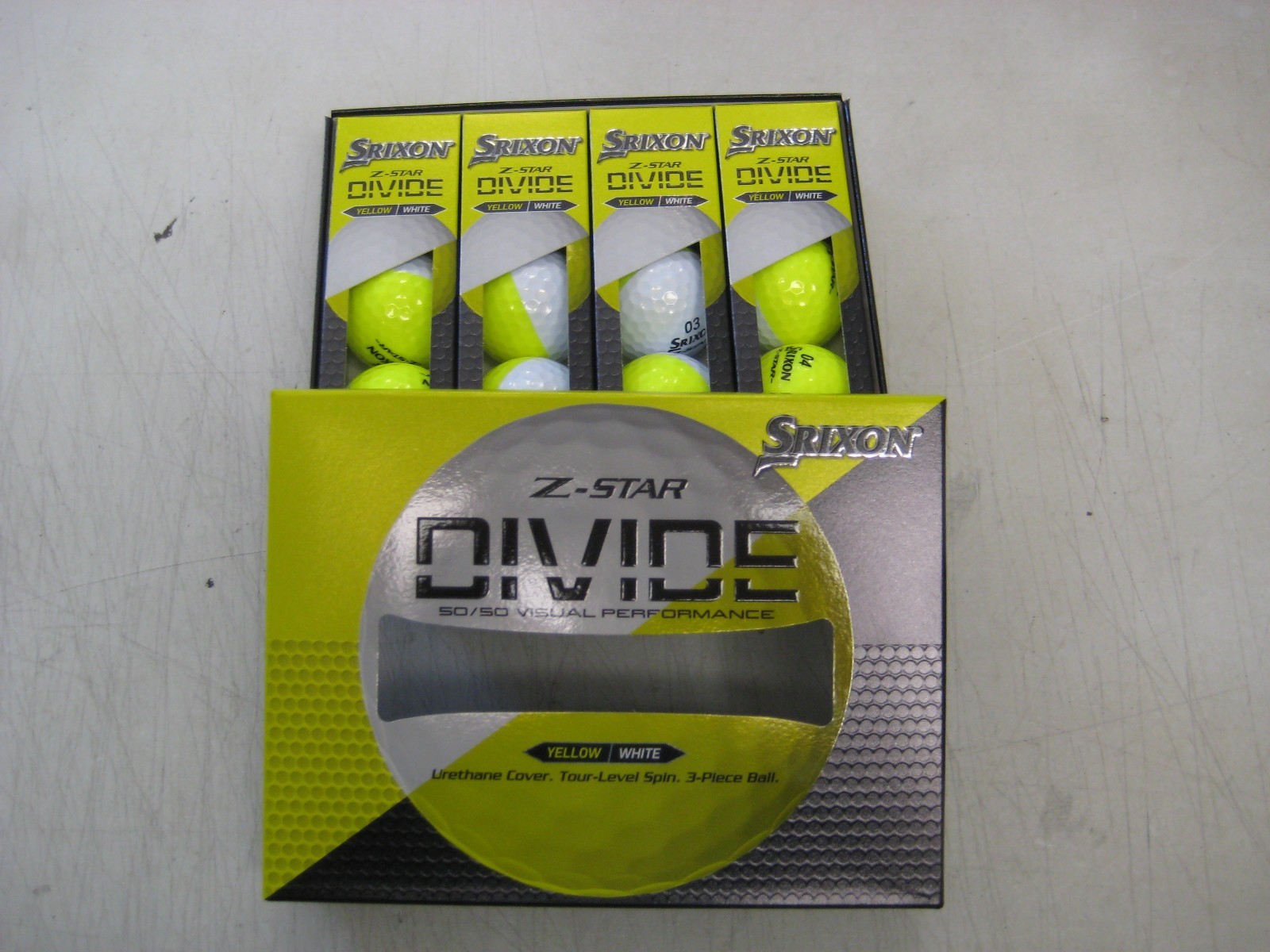 1 dozen BRAND NEW Srixon Z Star  Divide mens Golf Balls Yellow / White
