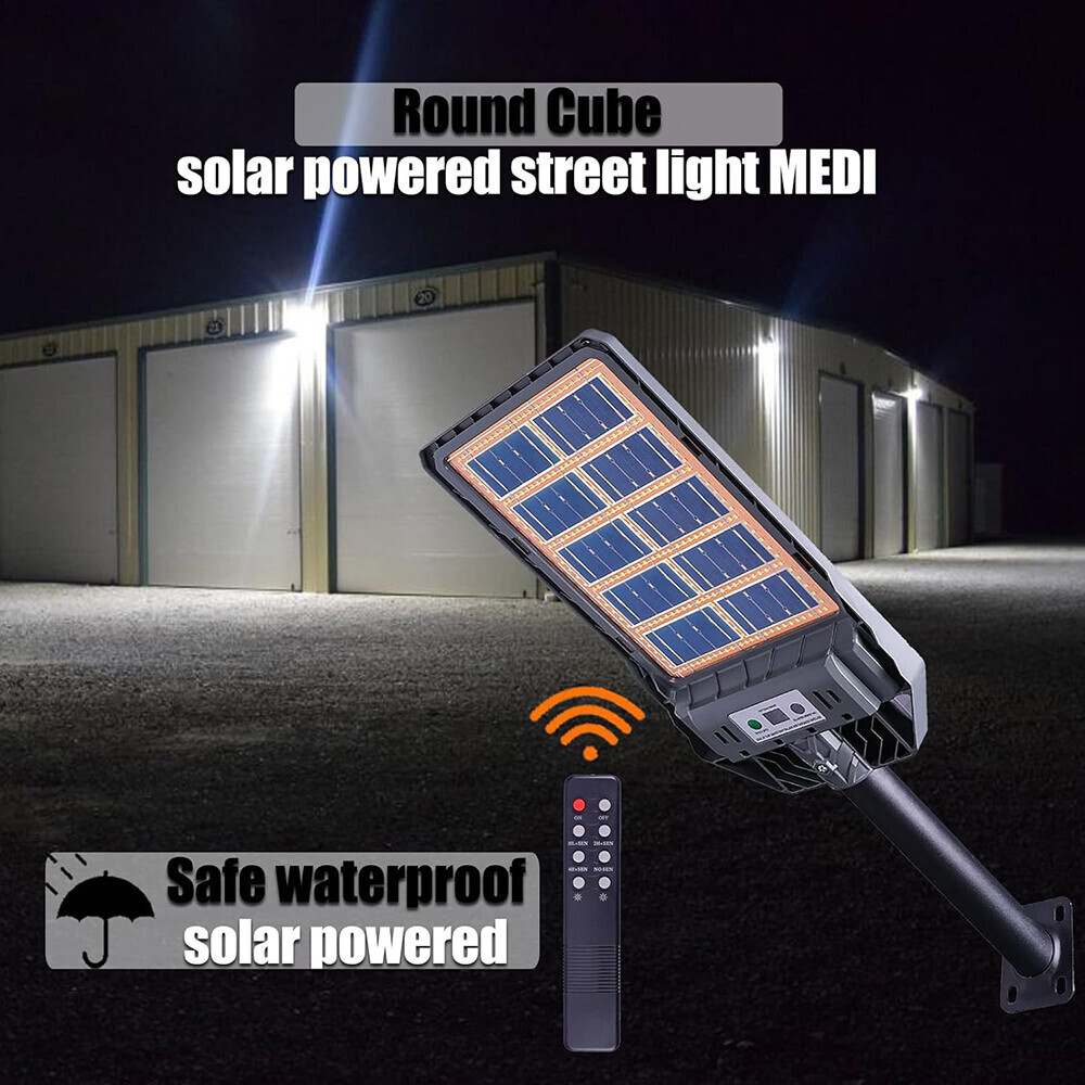 NEW 6000W Commercial Solar Street Lights Outdoor Dusk to Dawn Super Bright 2025