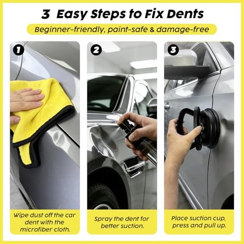 Car Dent Puller, 4pcs Car Handheld Puller Set,Upgraded Model Car Dent Puller