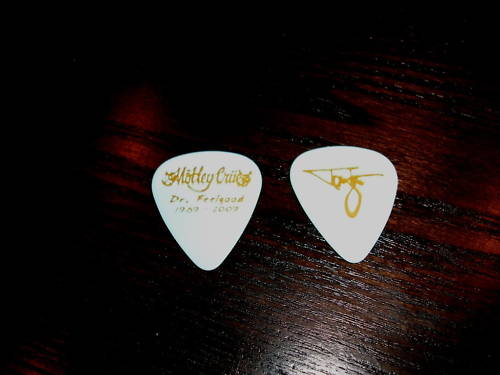 Motley Crue Tommy Lee Dr Feelgood Gold Blue Guitar Pick