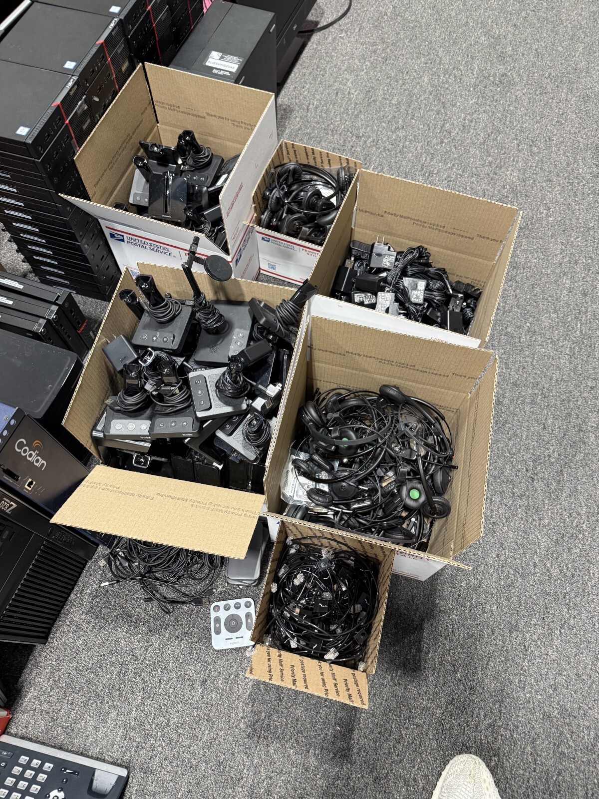 Large Lot of Plantronics/Yealink Headsets C540/WH63/C054/C054A/WHB630/86009-01