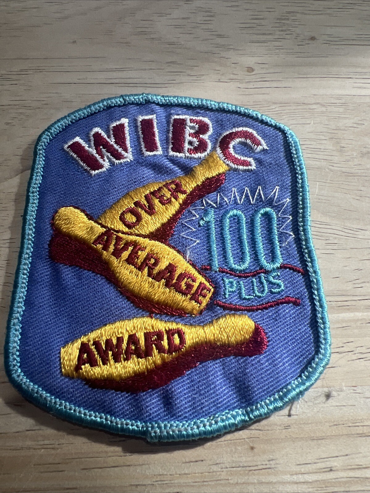 WIBC Over Average Award 100 Plus Cloth Bowling Patch