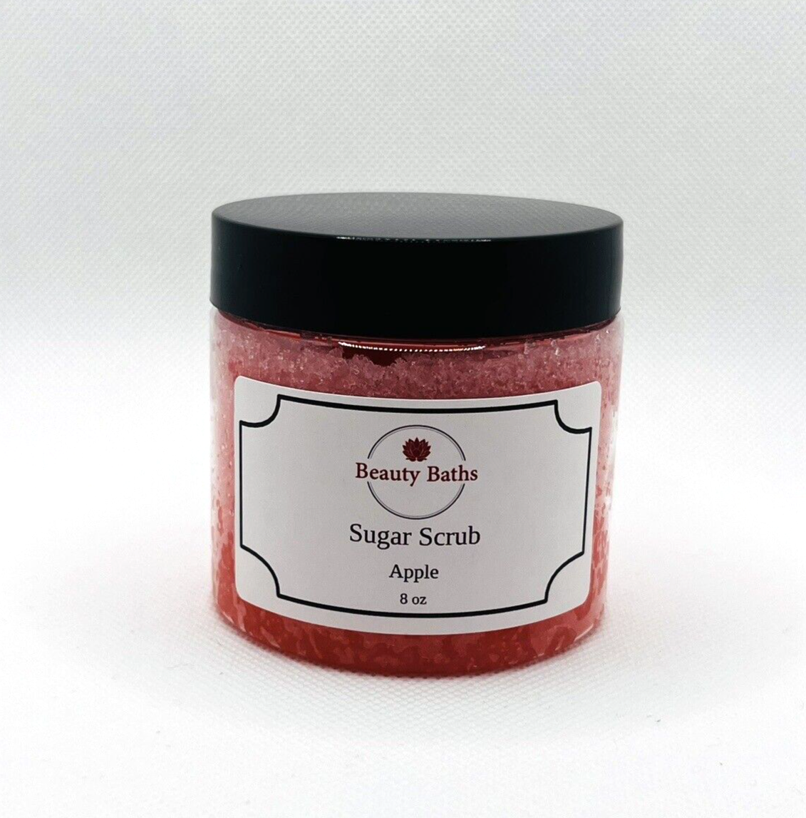 Apple Sugar Scrub Exfoliating Body Scrub gift for her handmade bath scrub
