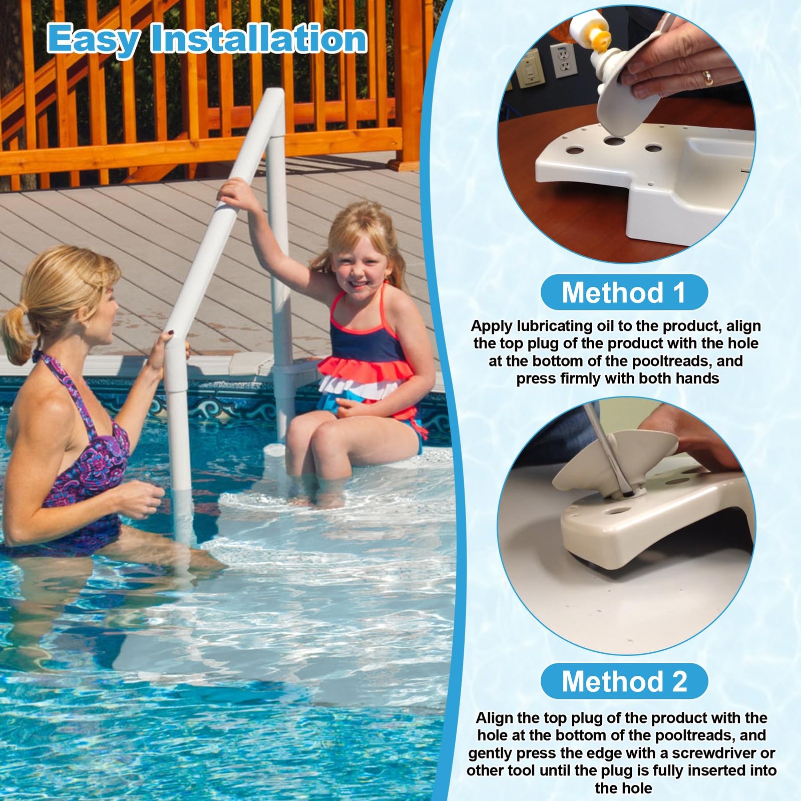 4 PCS Step Cup for Innovaplas Steps Above Ground Swimming Pool Replacement