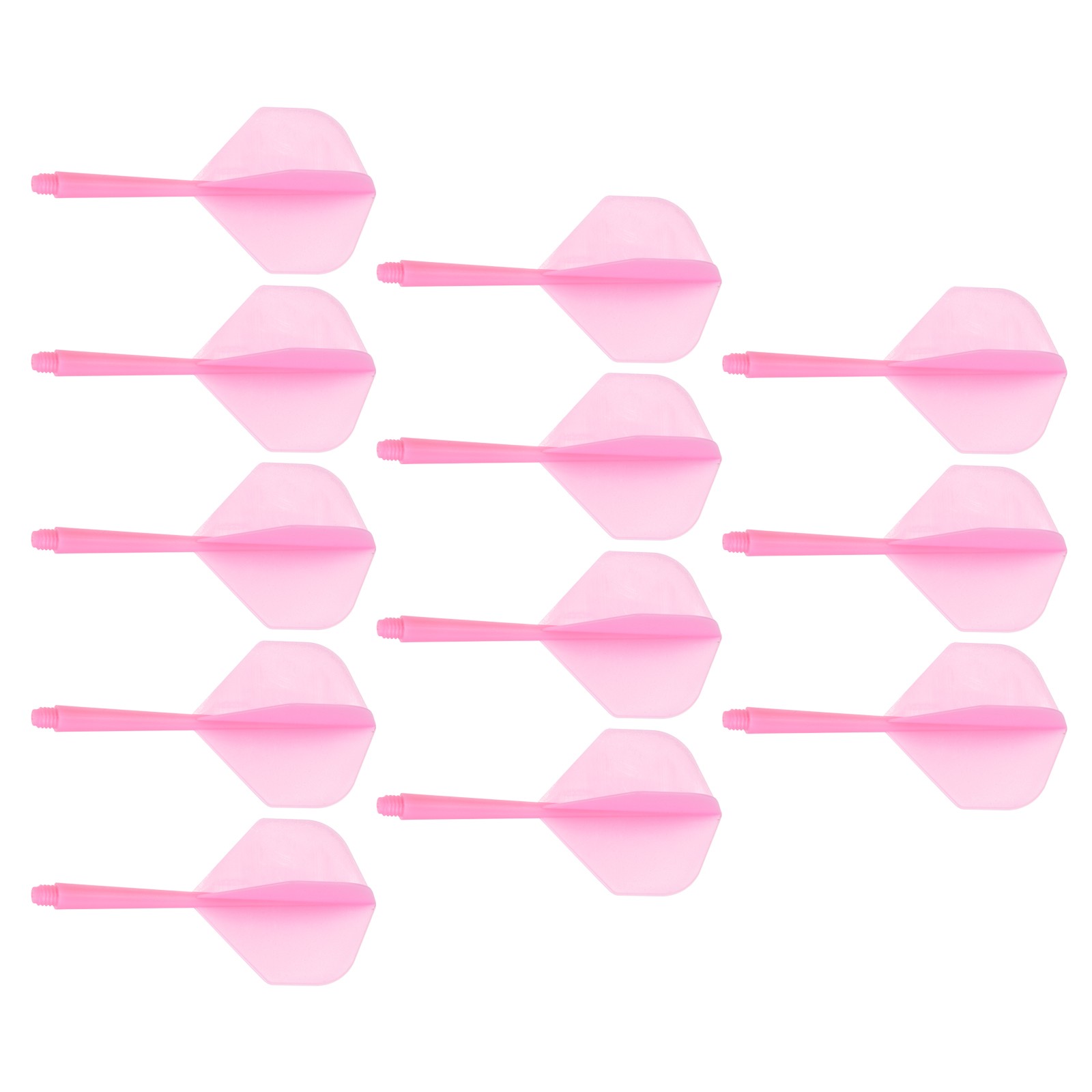 12Pcs Integrated Dart Shaft Flights,Lightweight Darts Flights Set(Pink)
