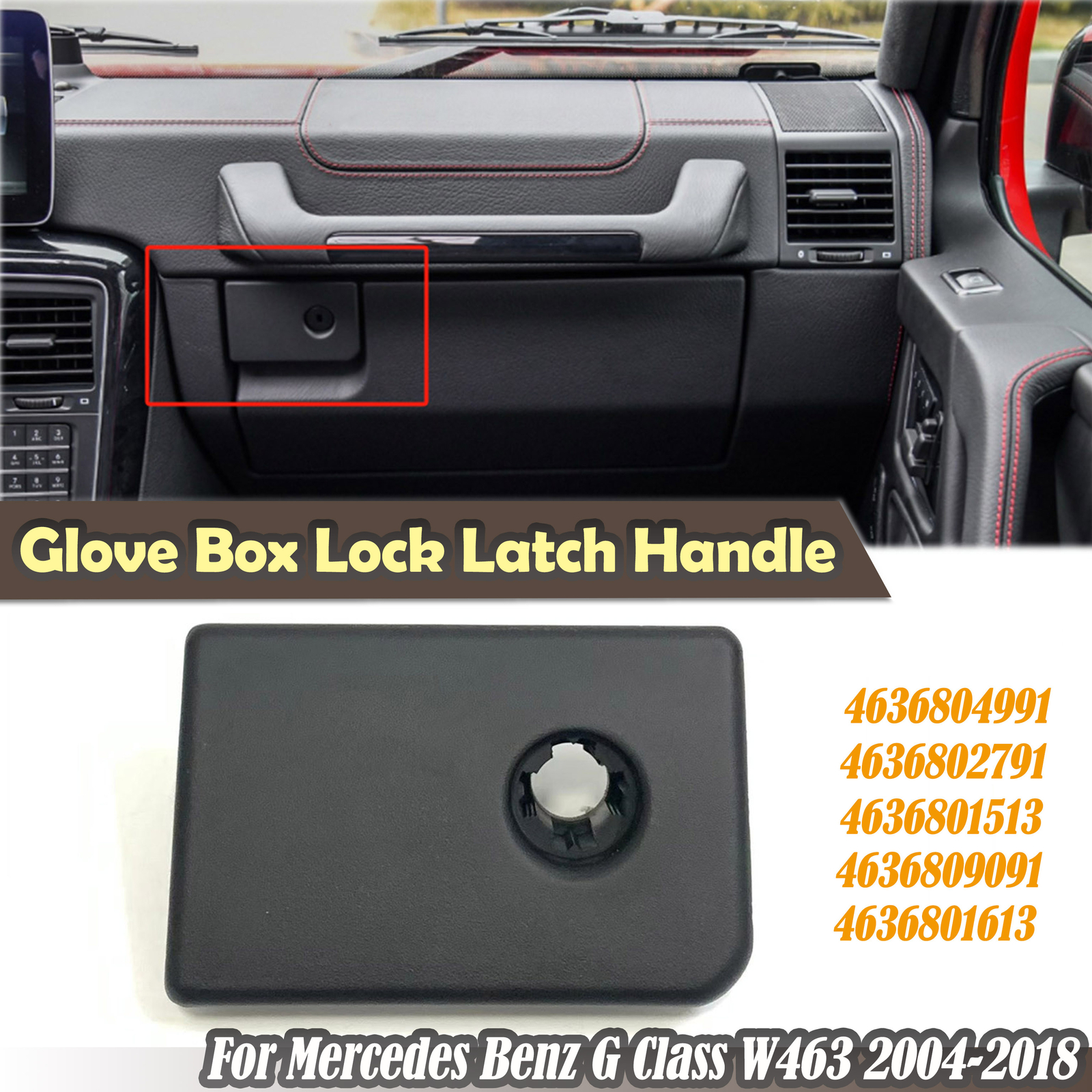 Glove Box Lock Latch Handle Cover For Mercedes Benz G Class W463 2004-2018 2005