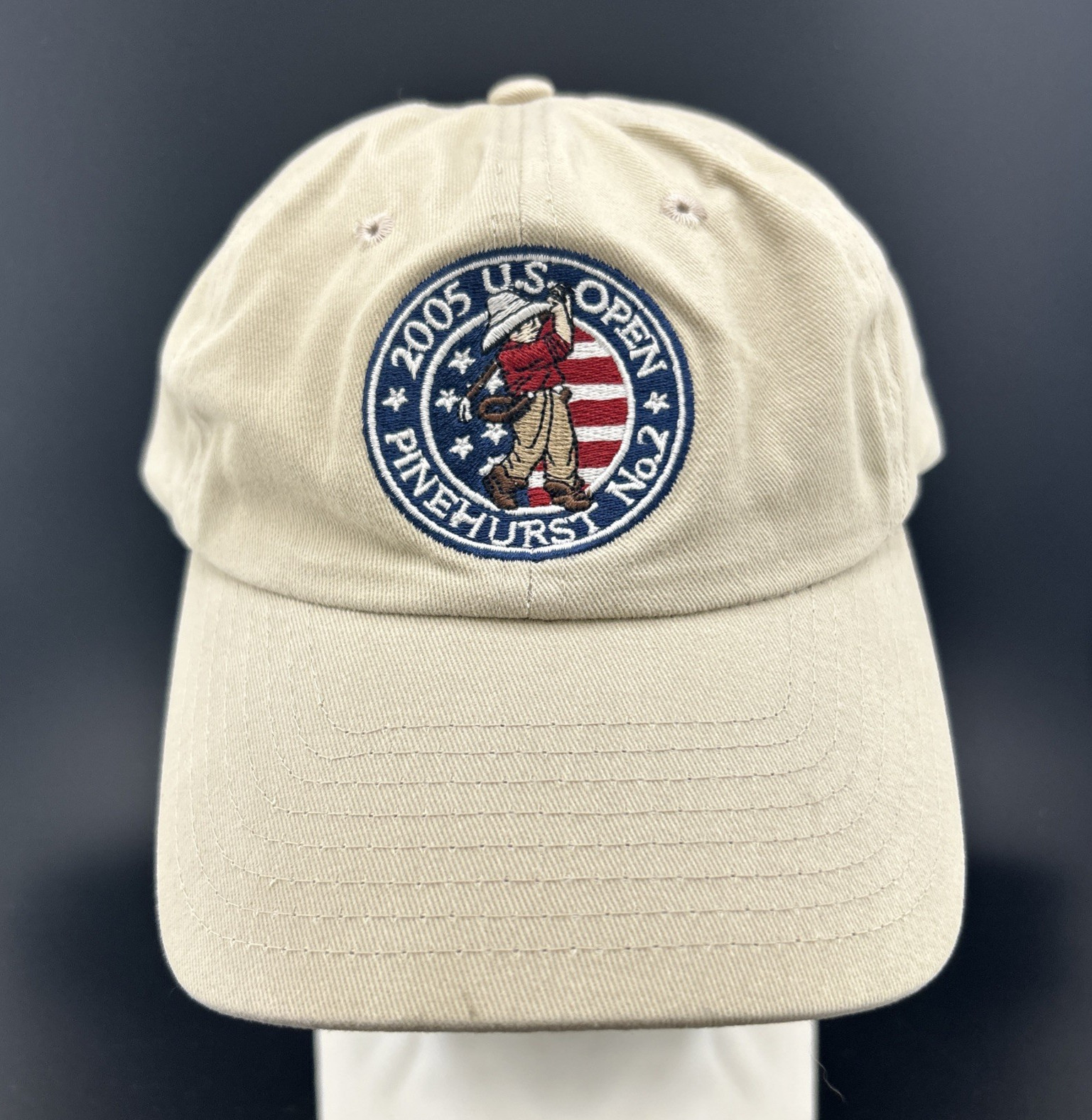 US Open Pinehurst 2005 Golf Khaki Baseball Cap Hat Adjustable