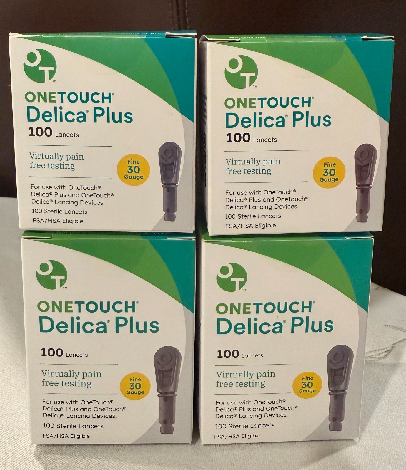 100 OneTouch Lancets Delica Plus Extra Fine 30/33 Gauge 19 Boxes