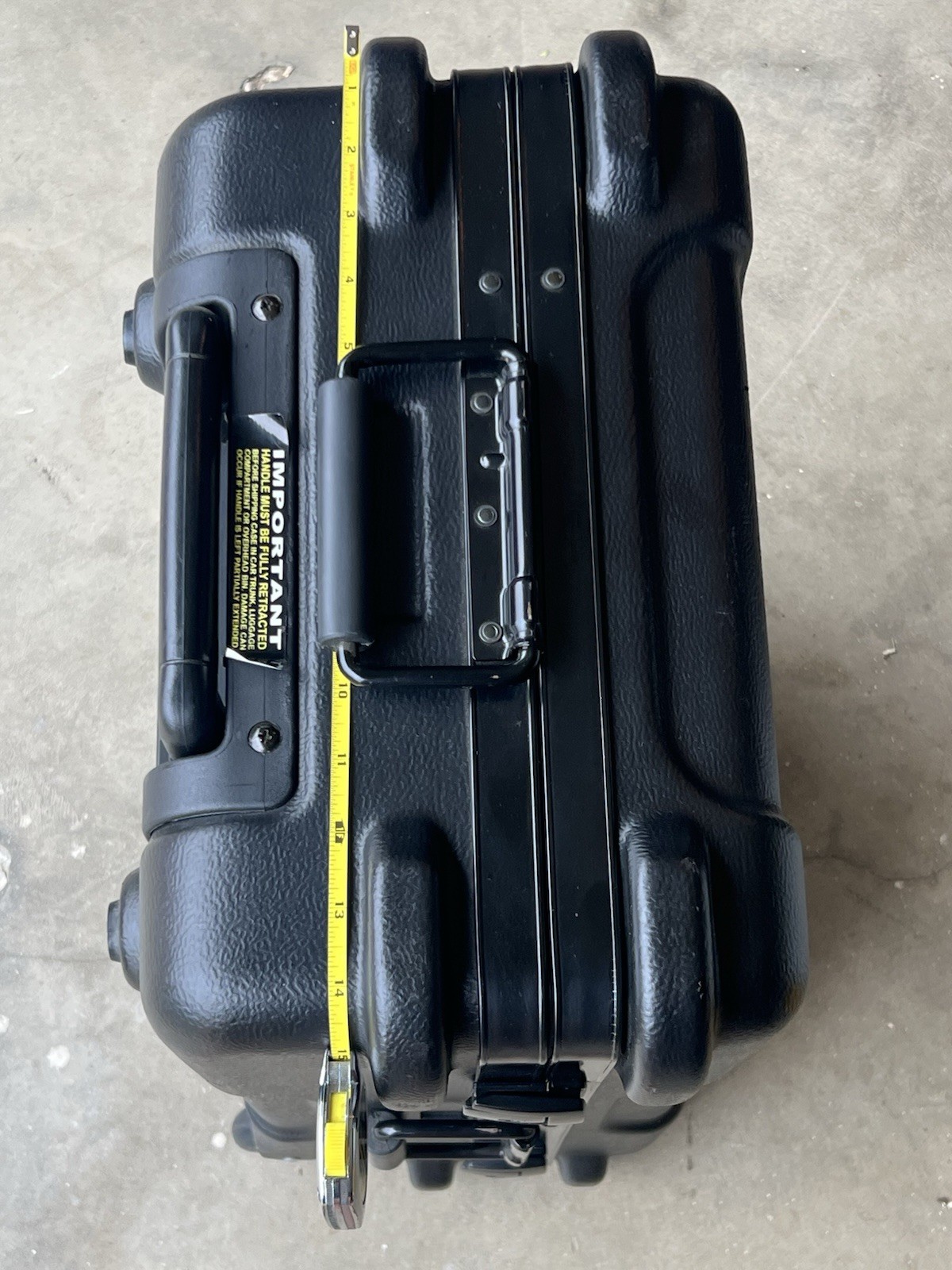 19" Black Hard-shell Plastic Wheeled Rolling Combination Music Suitcase Case Box