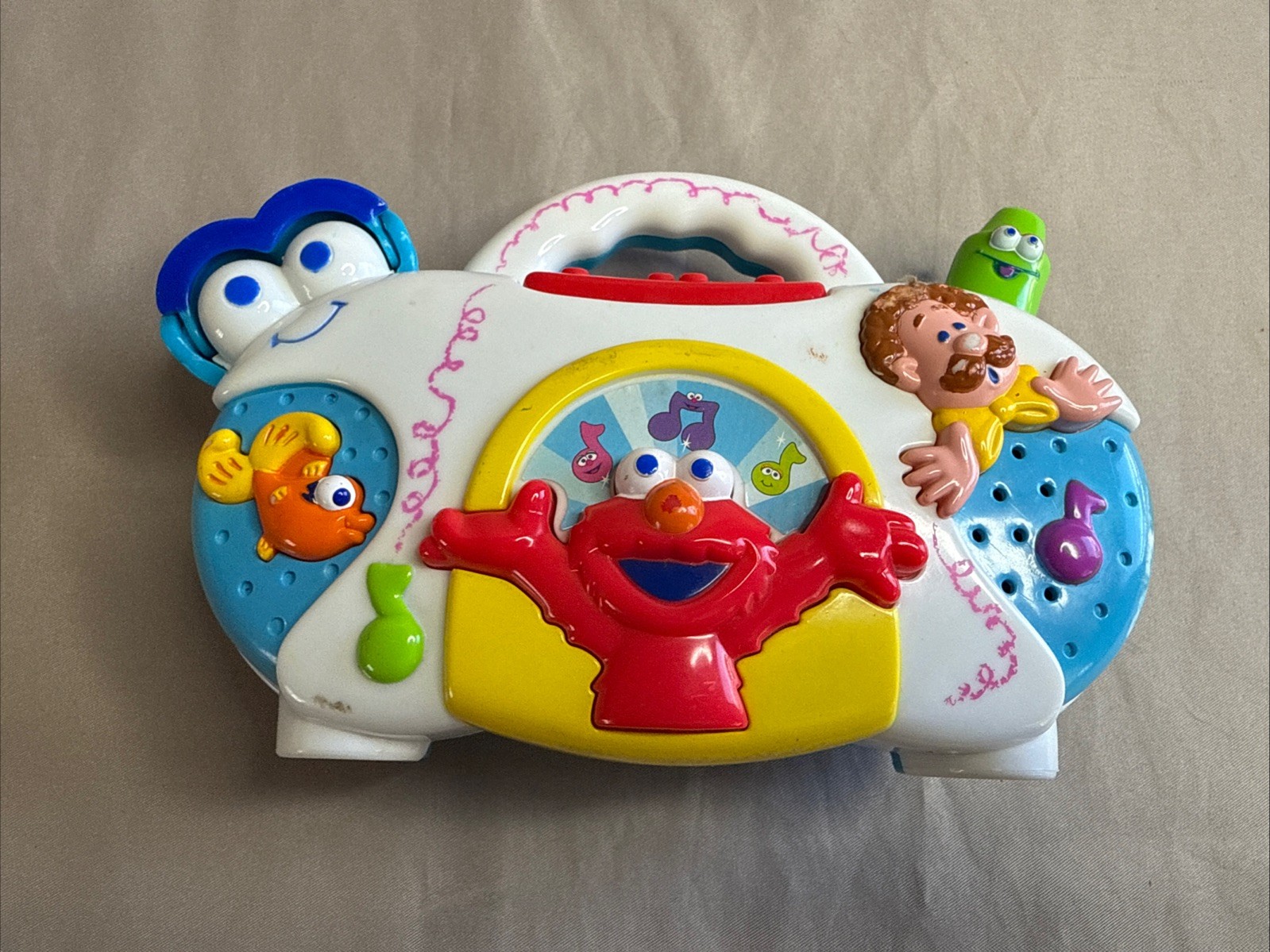 Vintage 2004 Sesame Street Rock With Elmo Radio Boom Box Toy Elmo's World  Works