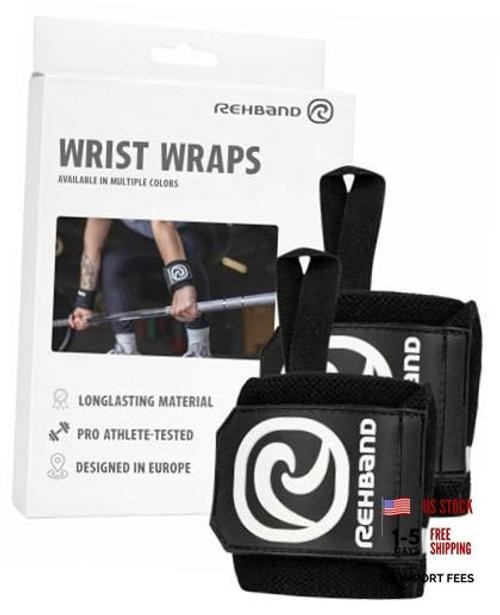 Wrist Wrap 1 Pair, Wrist Wraps Weightlifting, Training 18 inch, One Size Black