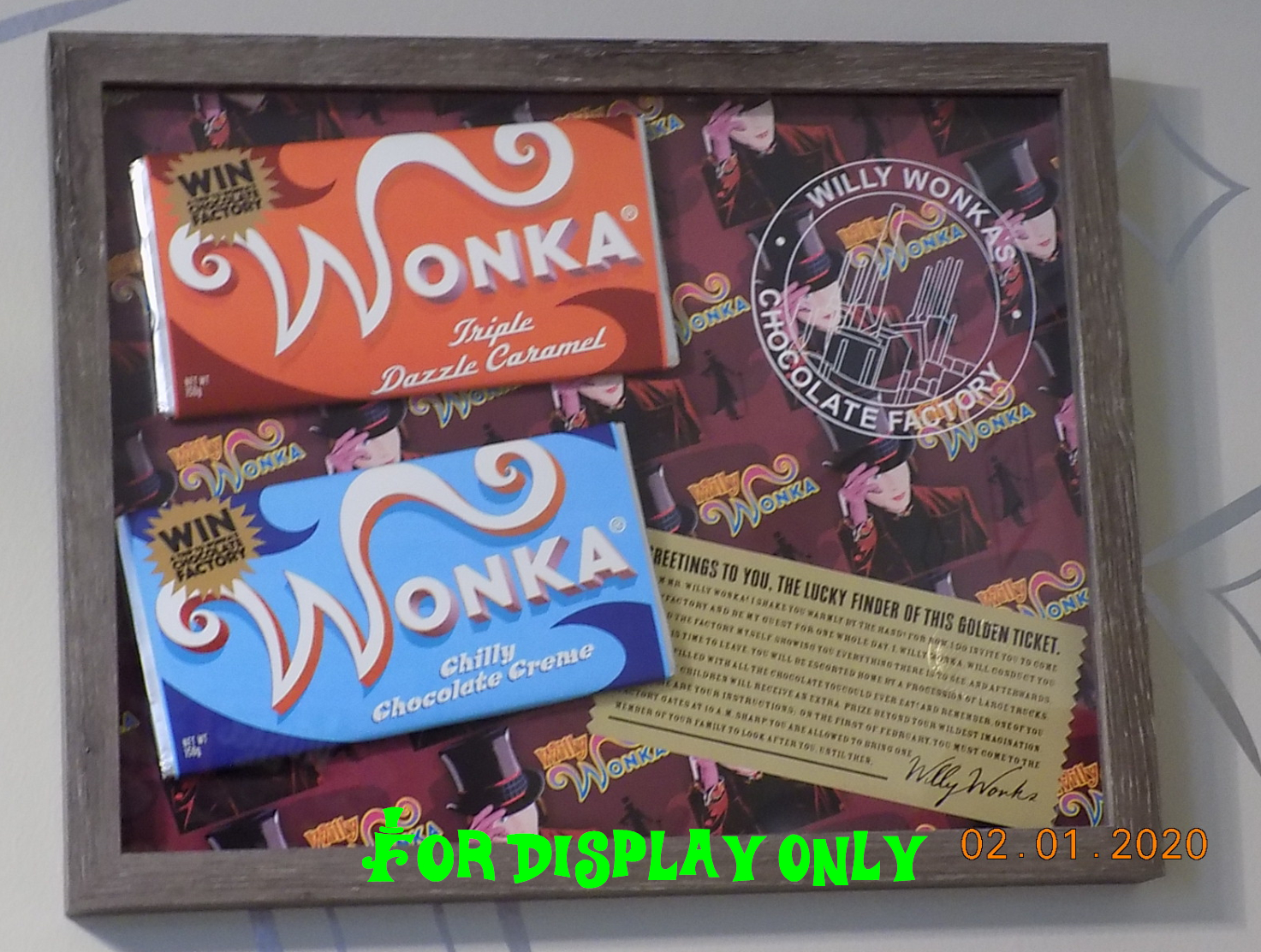 2005 Vintage Style Willy Wonka & Chocolate Factory Replica Wonka Bars (Set of 3)