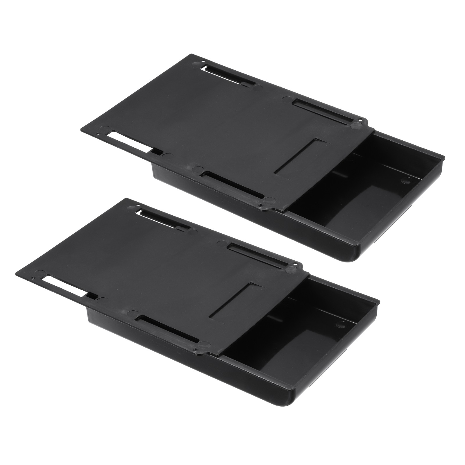 2 Pack Under Desk Drawer Slide Out, 8.66 x 6.1" Table Storage Drawer, Black