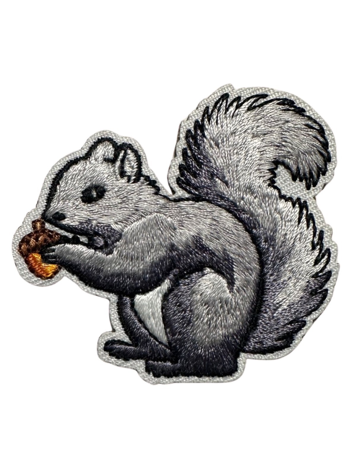 Squirrel Embroidered Iron On Patch - Wild Animal Scouts 98-H