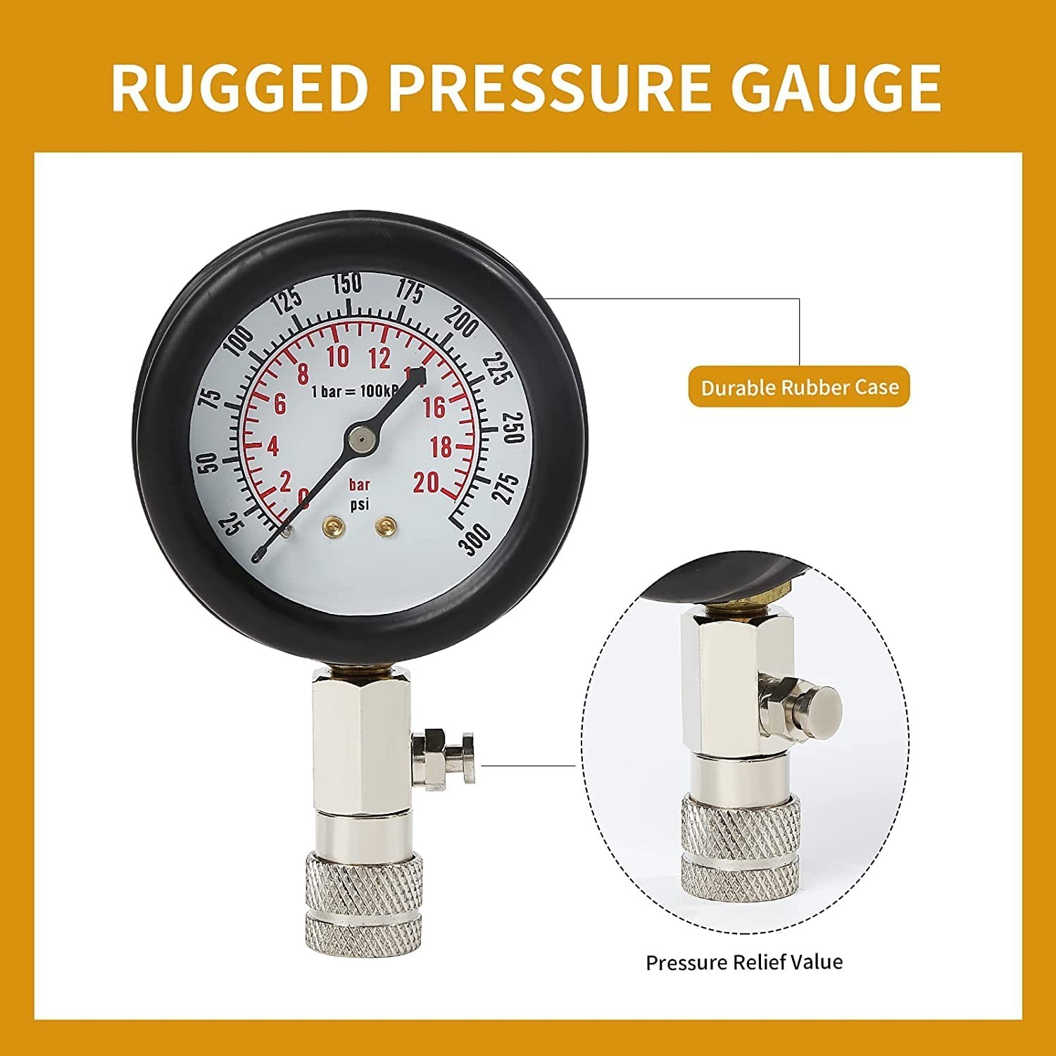 8PCS Compression Tester, Engine Compression Tester kit Professional Petrol Ga...