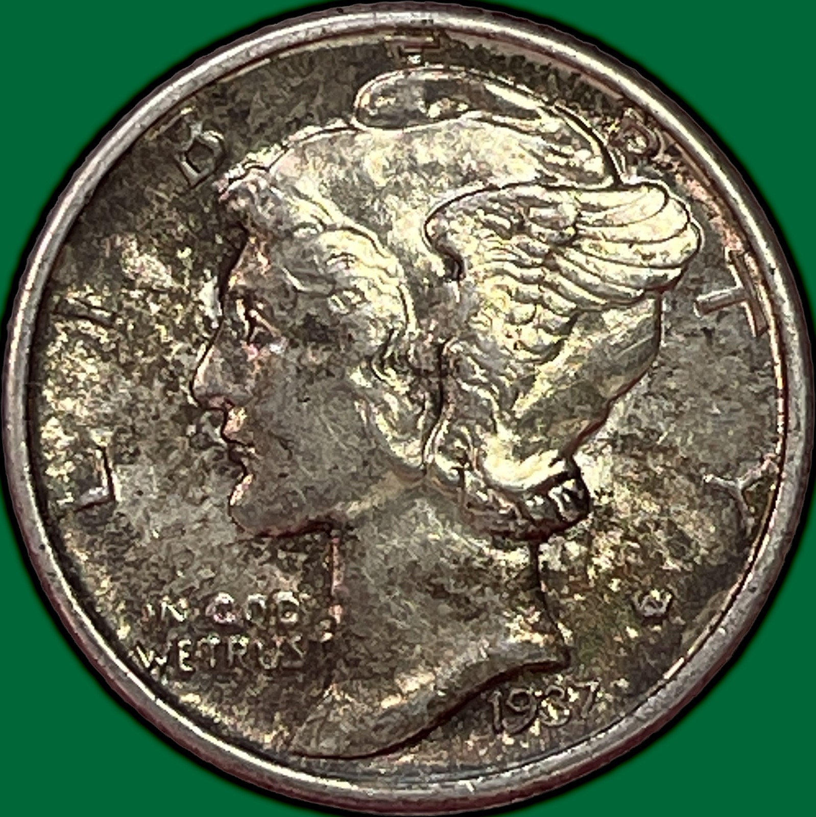 1937 Mercury Dime Choice Almost Uncirculated AU+ Coin #44652