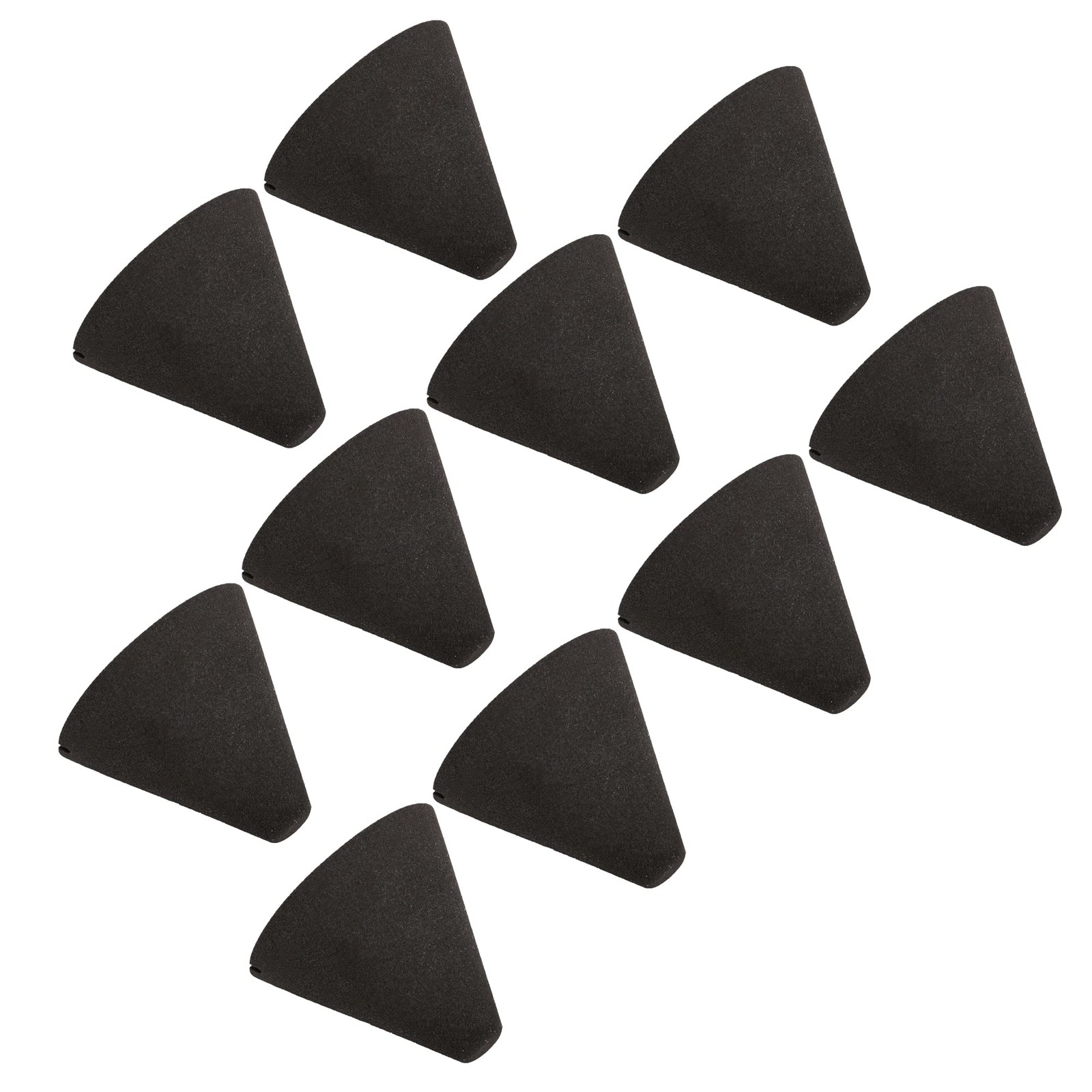 1.38" x 1.46" Electronic Drum Piezo Trigger Foam Cone for DIY Black Pack of 10