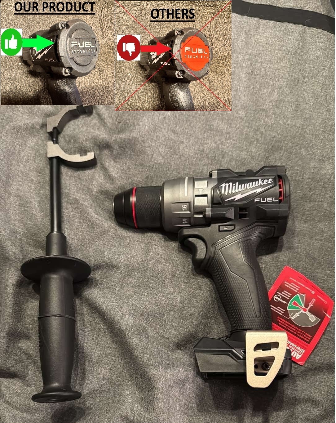 Black Milwaukee M18 Fuel 1/2" M18 Cordless Hammer Drill - 2904-20 Blacked Out
