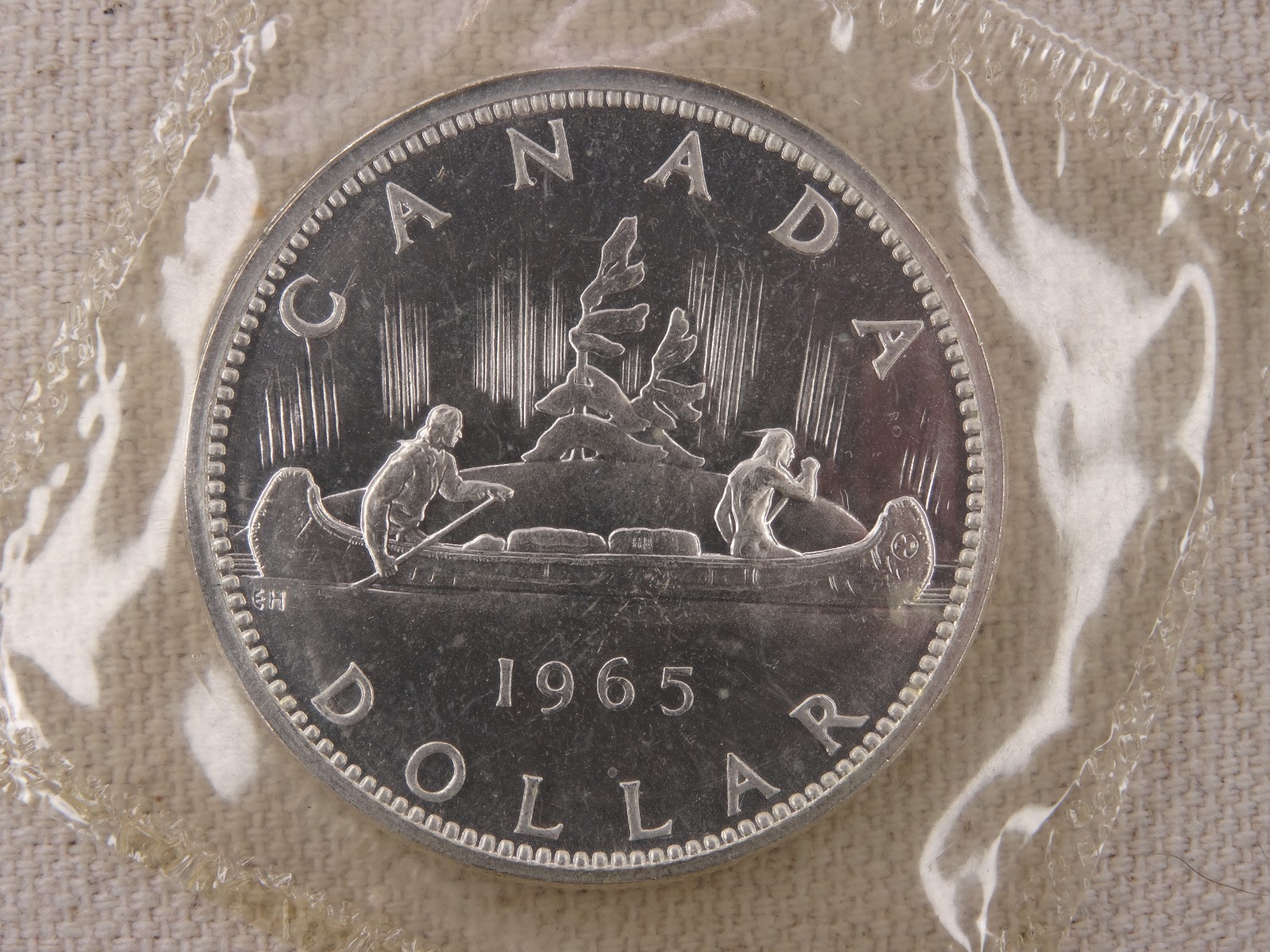 1965 Canada Proof Like Silver Dollar .800 Fine Canadian $1 KM #58