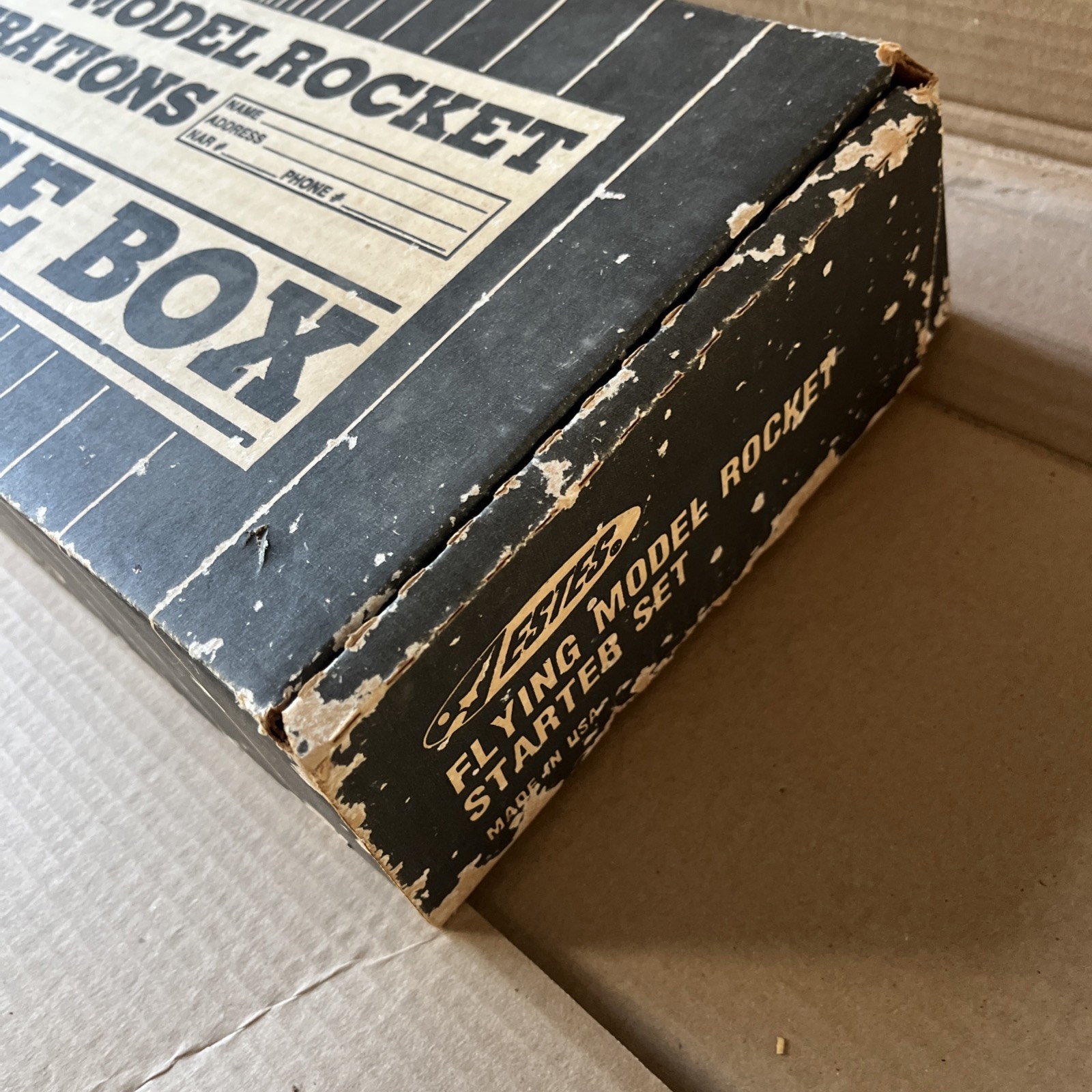 Vintage Estes Model Rocket Starter Set Operations Range Box