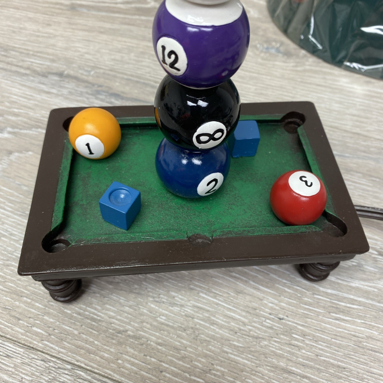 Billiards Lamp Pool Balls Man Cave Accent Table Game Room