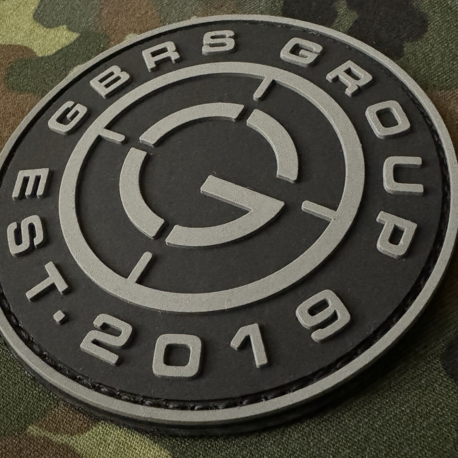 GBRS GROUP PVC Patch Hook Back Global Battlefield Research Solutions GRAY