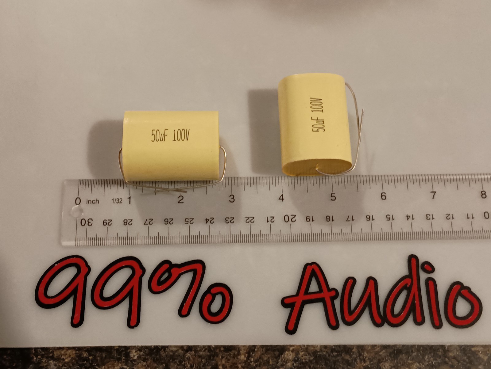 2x 50 Uf Np 100v Film Capacitors For Speaker Crossover